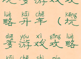 坑爹游戏攻略开车(坑爹游戏攻略开车视频)