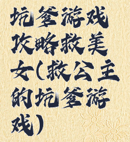 坑爹游戏攻略救美女(救公主的坑爹游戏)