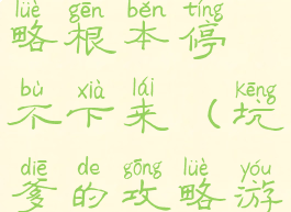 坑爹游戏攻略根本停不下来(坑爹的攻略游戏)