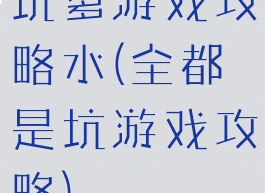 坑爹游戏攻略水(全都是坑游戏攻略)