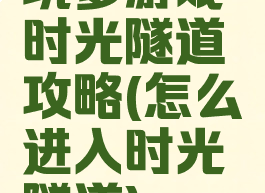 坑爹游戏时光隧道攻略(怎么进入时光隧道)