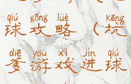 坑爹游戏进球攻略(坑爹游戏进球攻略视频)