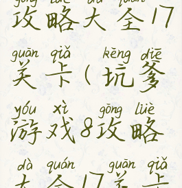 坑爹游戏8攻略大全17关卡(坑爹游戏8攻略大全17关卡视频)