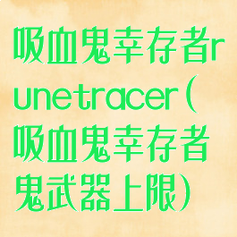 吸血鬼幸存者runetracer(吸血鬼幸存者鬼武器上限)