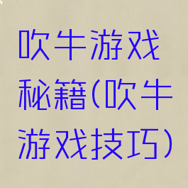 吹牛游戏秘籍(吹牛游戏技巧)