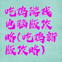 吃鸡游戏电脑版攻略(吃鸡新版攻略)