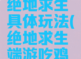 吃鸡游戏绝地求生具体玩法(绝地求生端游吃鸡技巧)