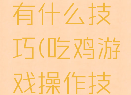 吃鸡游戏有什么技巧(吃鸡游戏操作技巧)