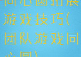 同心圆拓展游戏技巧(团队游戏同心圆)