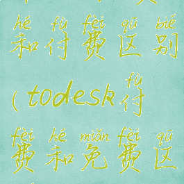 命运2免费和付费区别(todesk付费和免费区别)