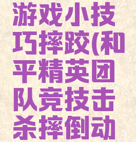 和平精英游戏小技巧摔跤(和平精英团队竞技击杀摔倒动作)