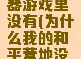 和平营地开启变声器游戏里没有(为什么我的和平营地没有语音助手)