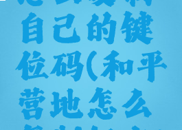 和平营地怎么复制自己的键位码(和平营地怎么复制好友id)