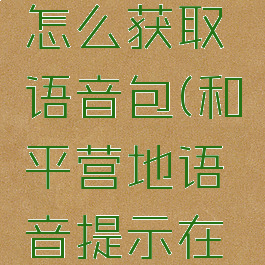 和平营地怎么获取语音包(和平营地语音提示在哪里设置)