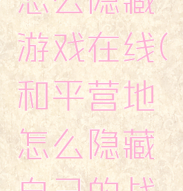 和平营地怎么隐藏游戏在线(和平营地怎么隐藏自己的战绩)