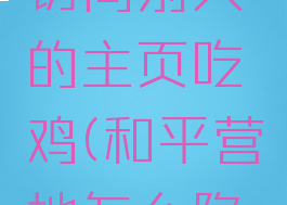 和平营地怎么隐身访问别人的主页吃鸡(和平营地怎么隐藏自己访问别人)