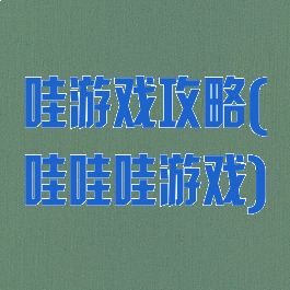 哇游戏攻略(哇哇哇游戏)