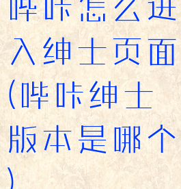 哔咔怎么进入绅士页面(哔咔绅士版本是哪个)