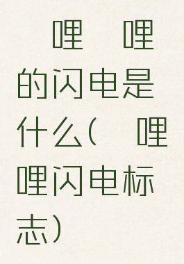 哔哩哔哩的闪电是什么(哔哩哔哩闪电标志)