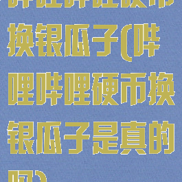 哔哩哔哩硬币换银瓜子(哔哩哔哩硬币换银瓜子是真的吗)