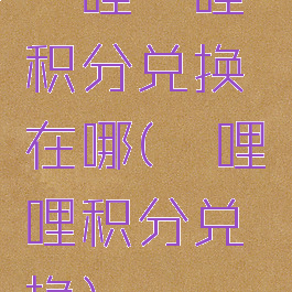 哔哩哔哩积分兑换在哪(哔哩哔哩积分兑换)