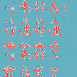 哔哩哔哩小闪电标志(哔哩哔哩闪电标志标题怎么打)