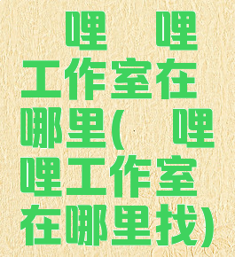 哔哩哔哩工作室在哪里(哔哩哔哩工作室在哪里找)