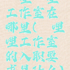 哔哩哔哩工作室在哪里(哔哩哔哩工作室的入职要求是什么)