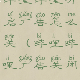 哔哩哔哩开启广告怎么关(哔哩哔哩广告关闭)