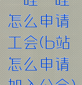 哔哩哔哩怎么申请工会(b站怎么申请加入公会)