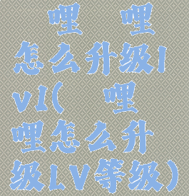 哔哩哔哩怎么升级lv1(哔哩哔哩怎么升级LV等级)