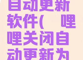 哔哩哔哩怎么关闭自动更新软件(哔哩哔哩关闭自动更新为什么不管用)