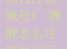 哔哩哔哩怎么注销账号(哔哩哔哩怎么注销账号手机号)