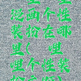 哔哩哔哩漫画个性装扮在哪里(哔哩哔哩个性装扮主题)