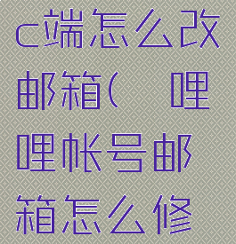 哔哩哔哩pc端怎么改邮箱(哔哩哔哩帐号邮箱怎么修改)