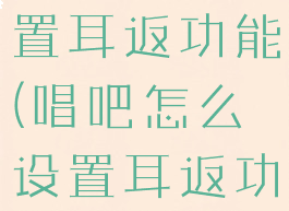 唱吧怎么设置耳返功能(唱吧怎么设置耳返功能模式)