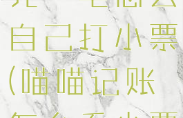 喵喵记账记完一笔怎么自己打小票(喵喵记账怎么看小票)