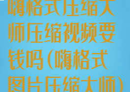 嗨格式压缩大师压缩视频要钱吗(嗨格式图片压缩大师)