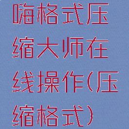 嗨格式压缩大师在线操作(压缩格式)