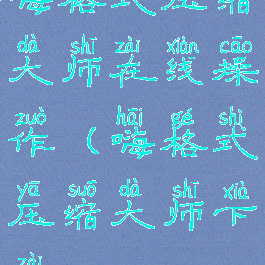 嗨格式压缩大师在线操作(嗨格式压缩大师下载)