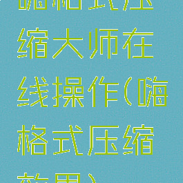 嗨格式压缩大师在线操作(嗨格式压缩效果)