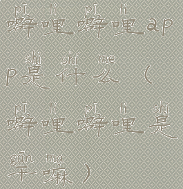 噼哩噼哩app是什么(噼哩噼哩是干嘛)