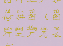 图片工厂如何拼图(图片工厂怎么用)