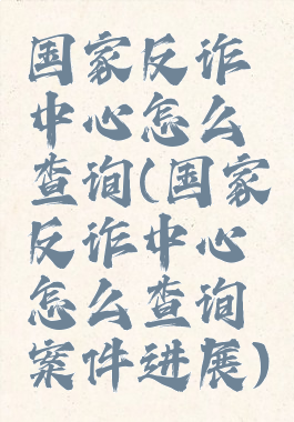 国家反诈中心怎么查询(国家反诈中心怎么查询案件进展)