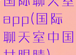 国际聊天室app(国际聊天室中国女眼睛)