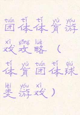 团体体育游戏攻略(体育团体球类游戏)