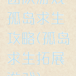 团队游戏孤岛求生攻略(孤岛求生拓展游戏)