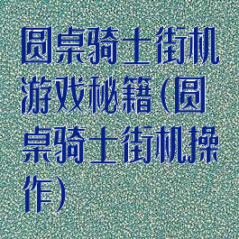 圆桌骑士街机游戏秘籍(圆桌骑士街机操作)