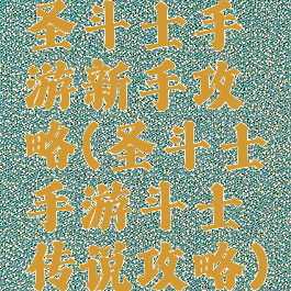 圣斗士手游新手攻略(圣斗士手游斗士传说攻略)