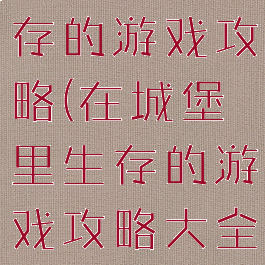 在城堡里生存的游戏攻略(在城堡里生存的游戏攻略大全)